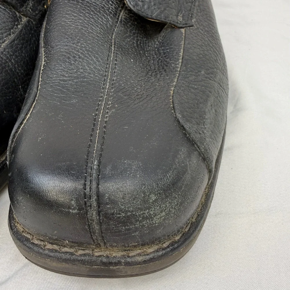 G.H. Bass Lex Mens Black Leather Oxford Shoes Square Toe Size 12 W